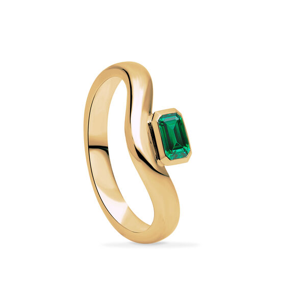 Yellow Gold Emerald Ring